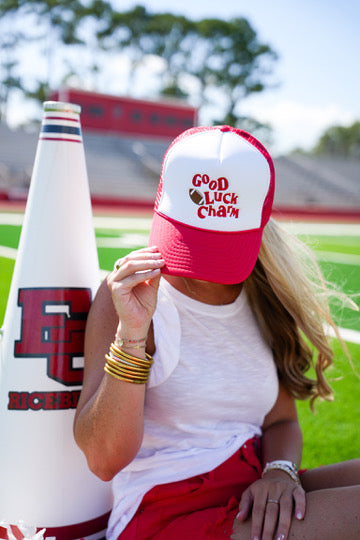 Good Luck Charm Football Trucker Hat - Southern Belle Boutique