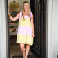 Yellow Pink Striped Bella Dress - Southern Belle Boutique