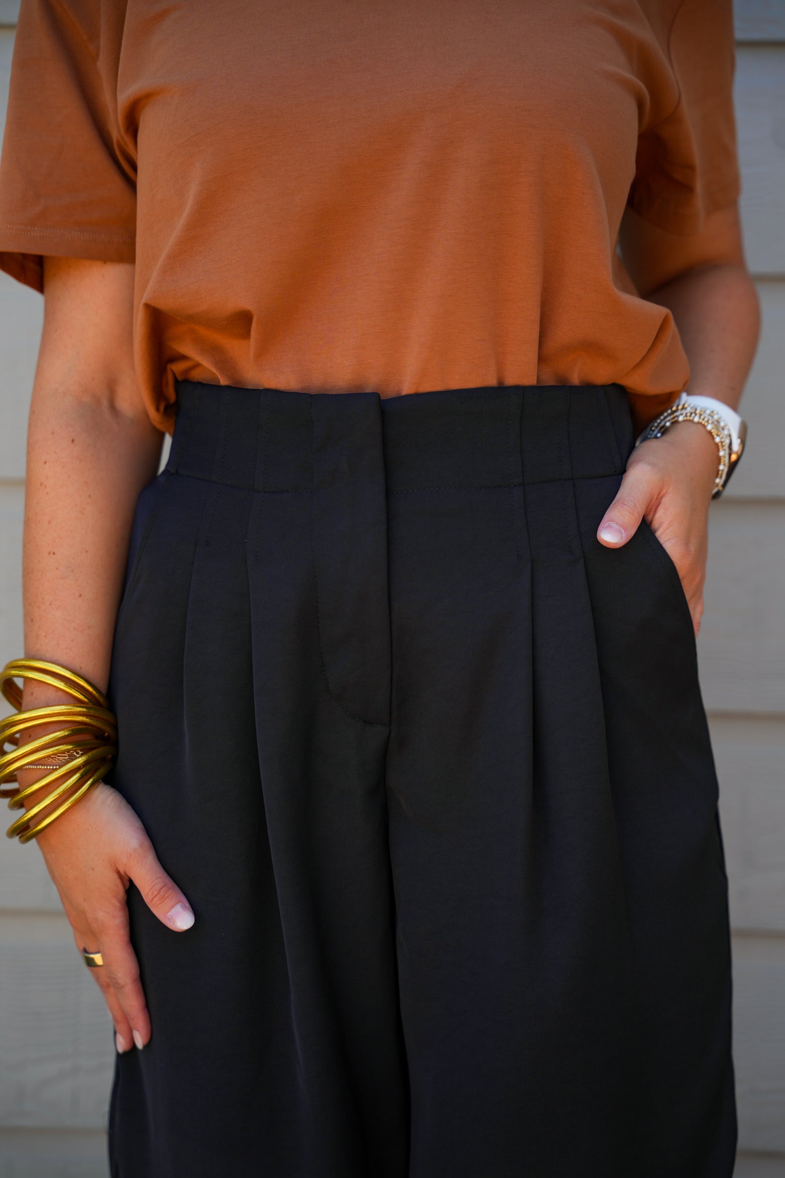 Wide Leg Pants - Black - Southern Belle Boutique