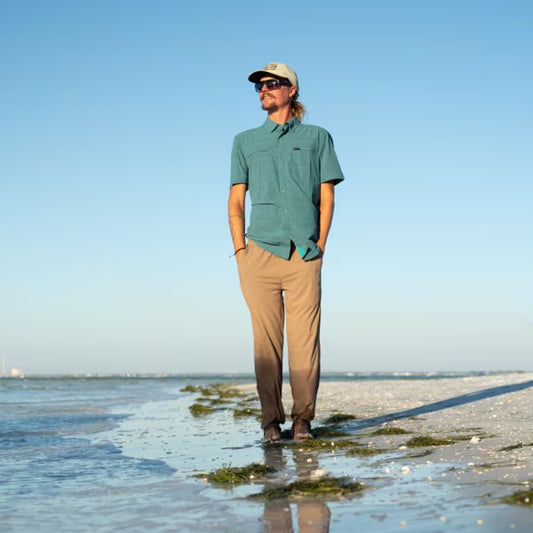 Oysterman S/S Woven Shirt - North Sea Green - Southern Belle Boutique