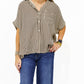 Brown Striped Button Down Shirt - Southern Belle Boutique