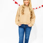 Heart Pattern Drop Shoulder Knit Pullover Sweater