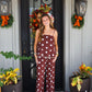 Brown Polka Dot Pant Set