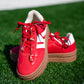 Topping Color Block Platform Sneaker - Red