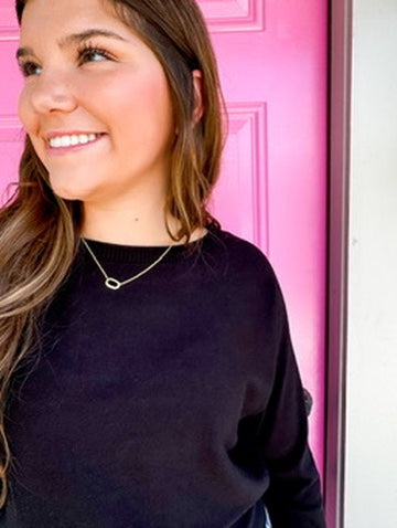 Black Dolman Sleeve Sweater