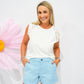Eve Top - White - Southern Belle Boutique
