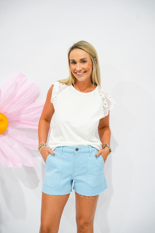 Eve Top - White - Southern Belle Boutique