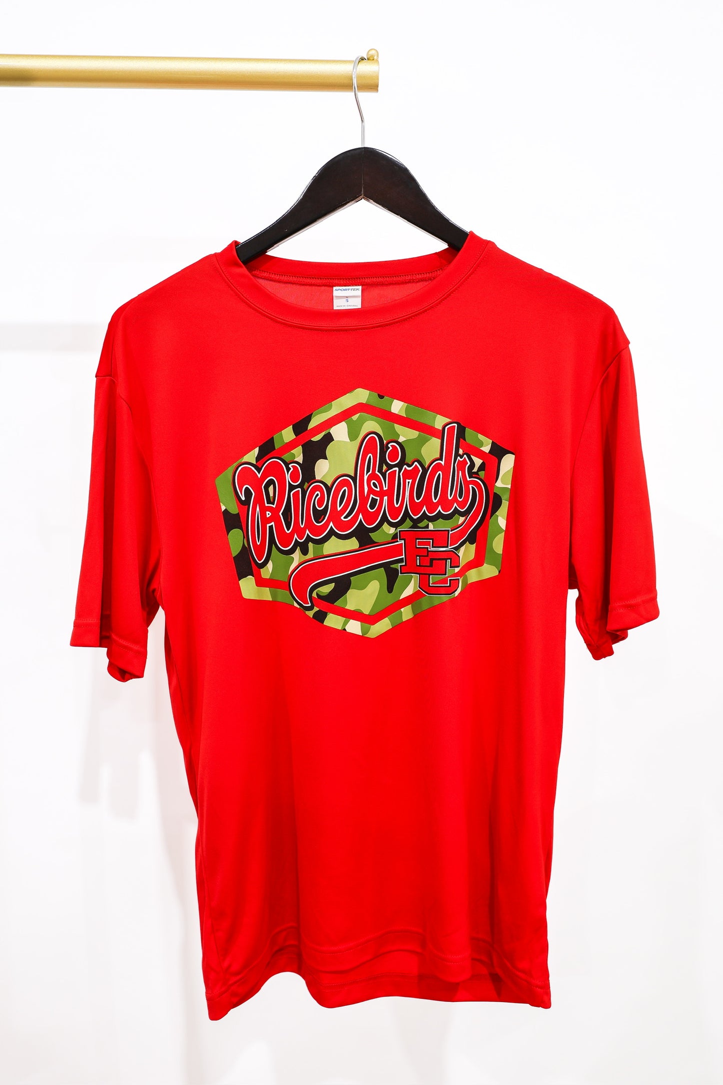 EC Ricebird Camo Red DriFit Tee