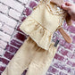 Yellow Gingham Ruffle Pant Set - Southern Belle Boutique