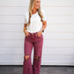 Super High Rise 90's Vintage Crop Flare Jeans - Russet Brown - Southern Belle Boutique