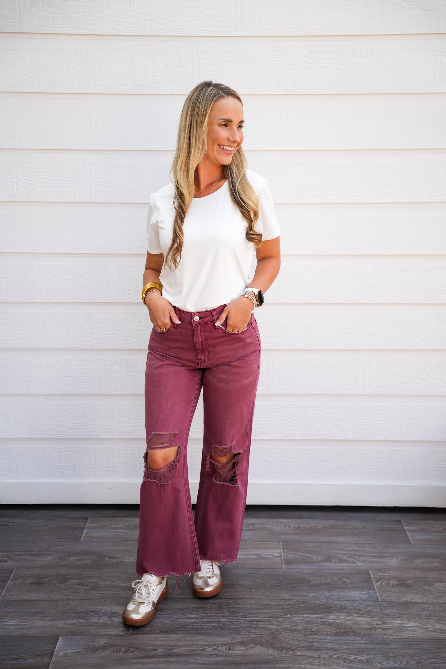 Super High Rise 90's Vintage Crop Flare Jeans - Russet Brown - Southern Belle Boutique