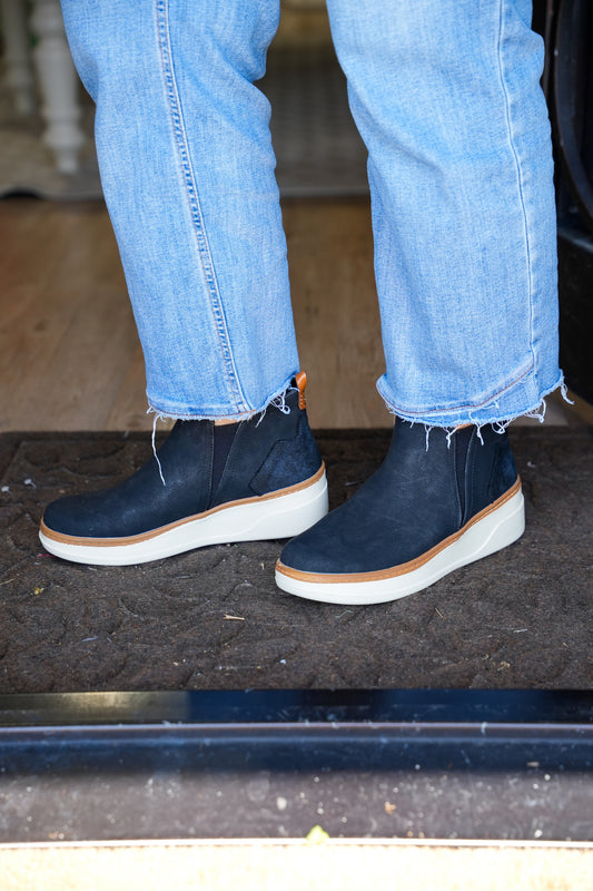 Charming Wedge Westside Twill Boot