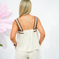 Linen Scalloped Trimed Short Set - Southern Belle Boutique