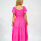 Fuchsia Tiered Maxi Dress - Southern Belle Boutique