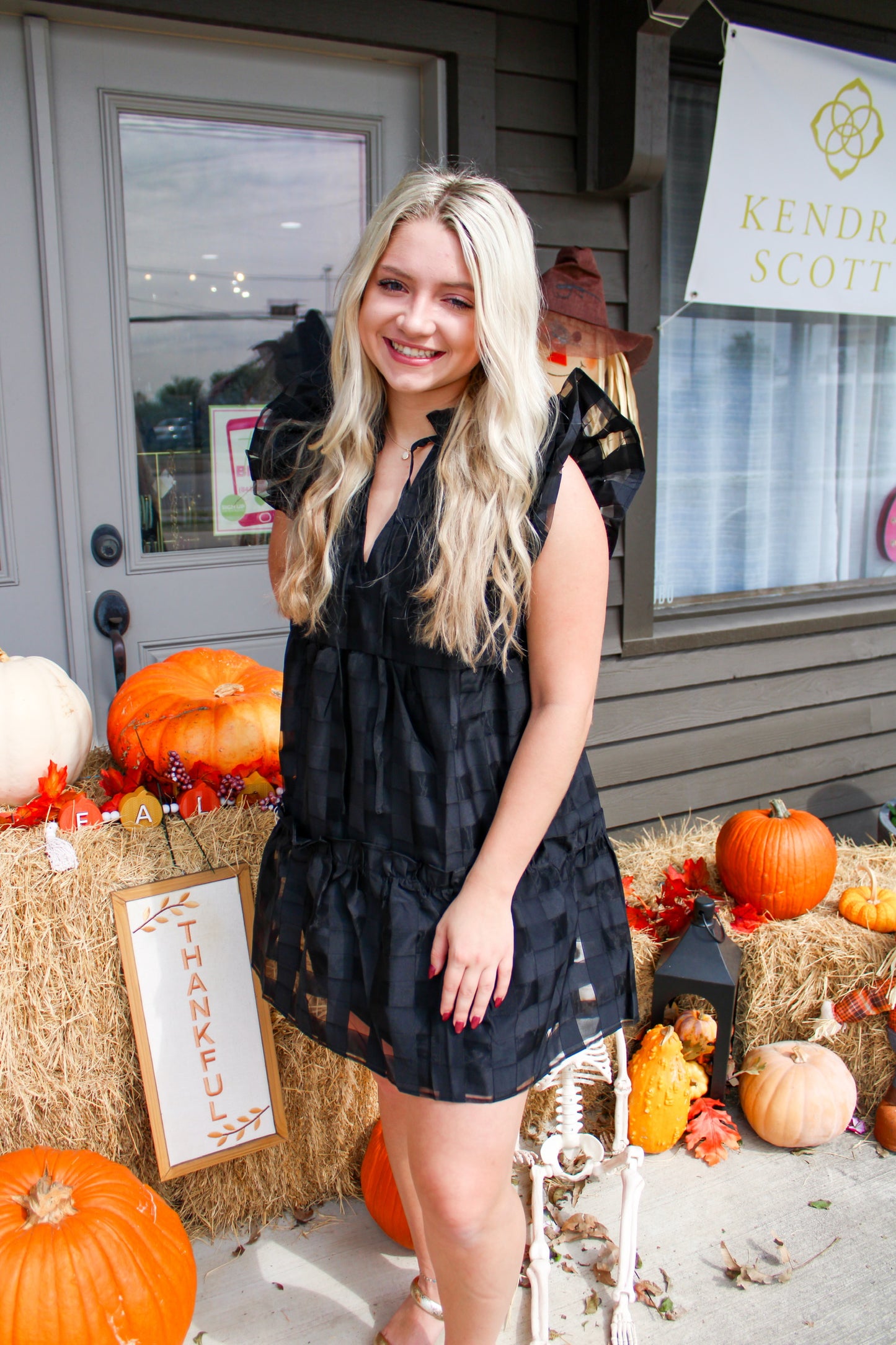 Aubrey Black Dress - Southern Belle Boutique