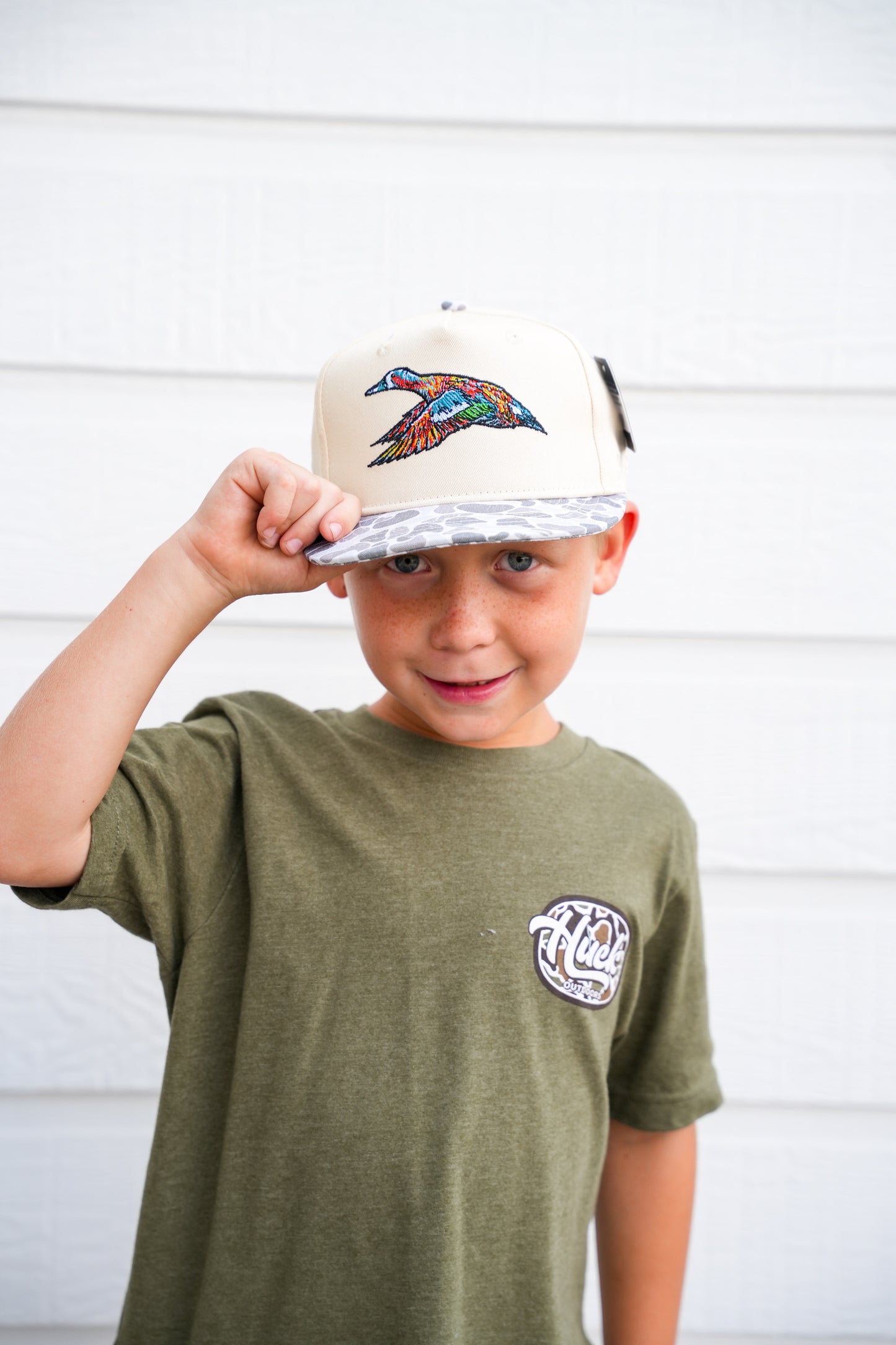 Youth Roost Mottle Canvas Marsh Camo Hat