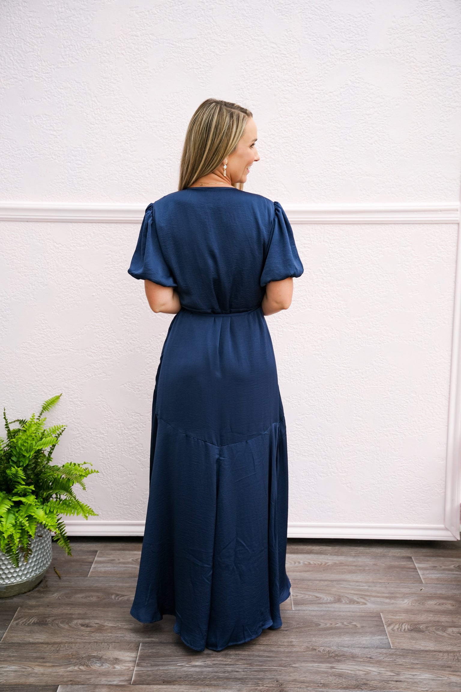 Navy Long Dress - Southern Belle Boutique