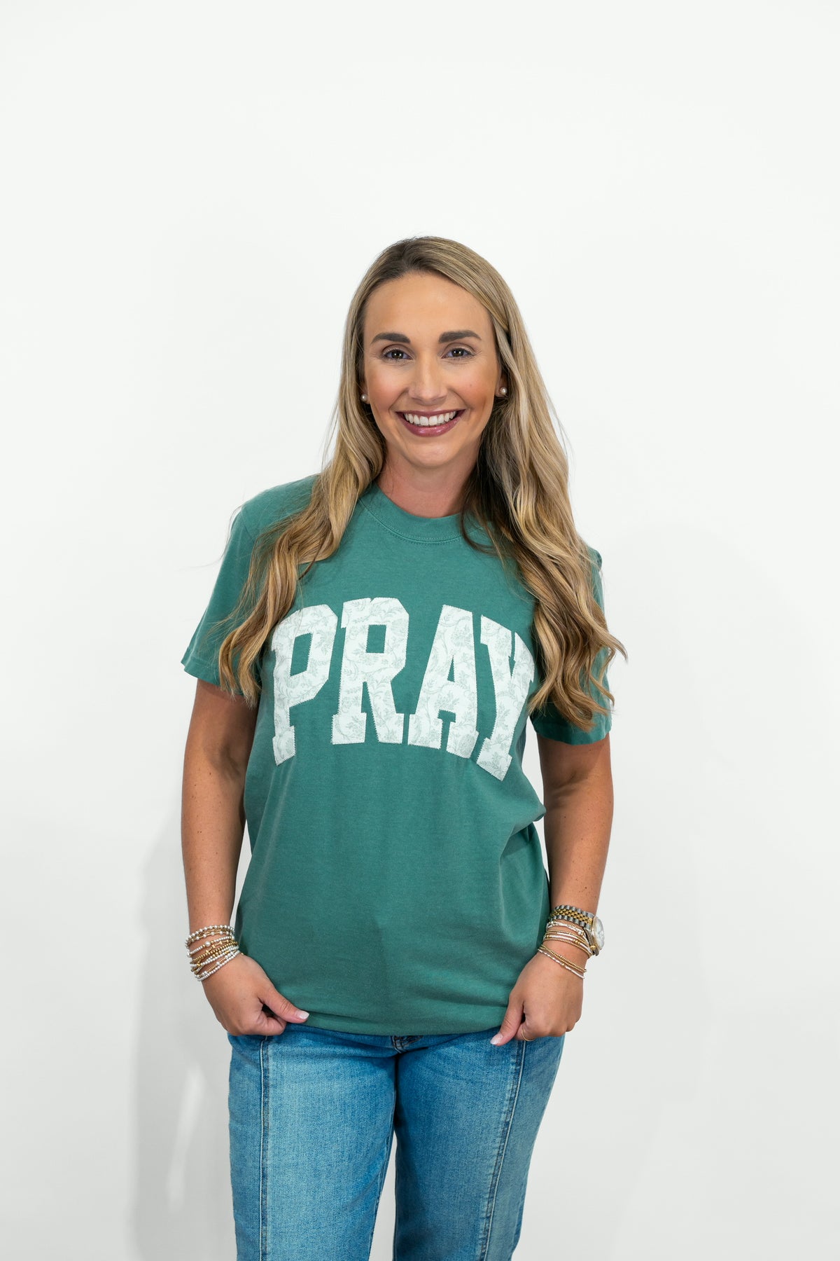 Pray Tshirt - Dark Sage
