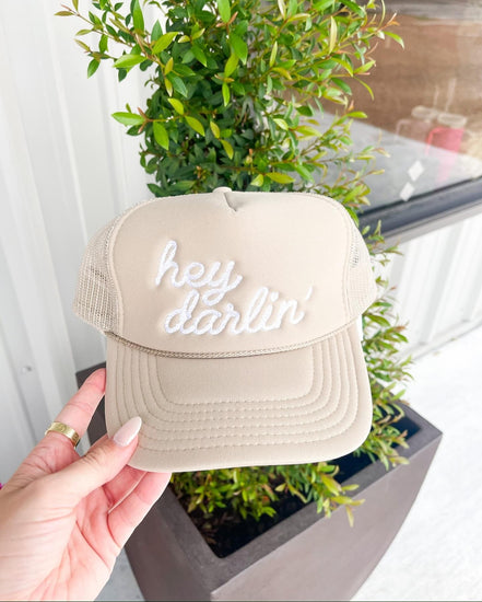Hey Darlin Khaki Hat - Southern Belle Boutique