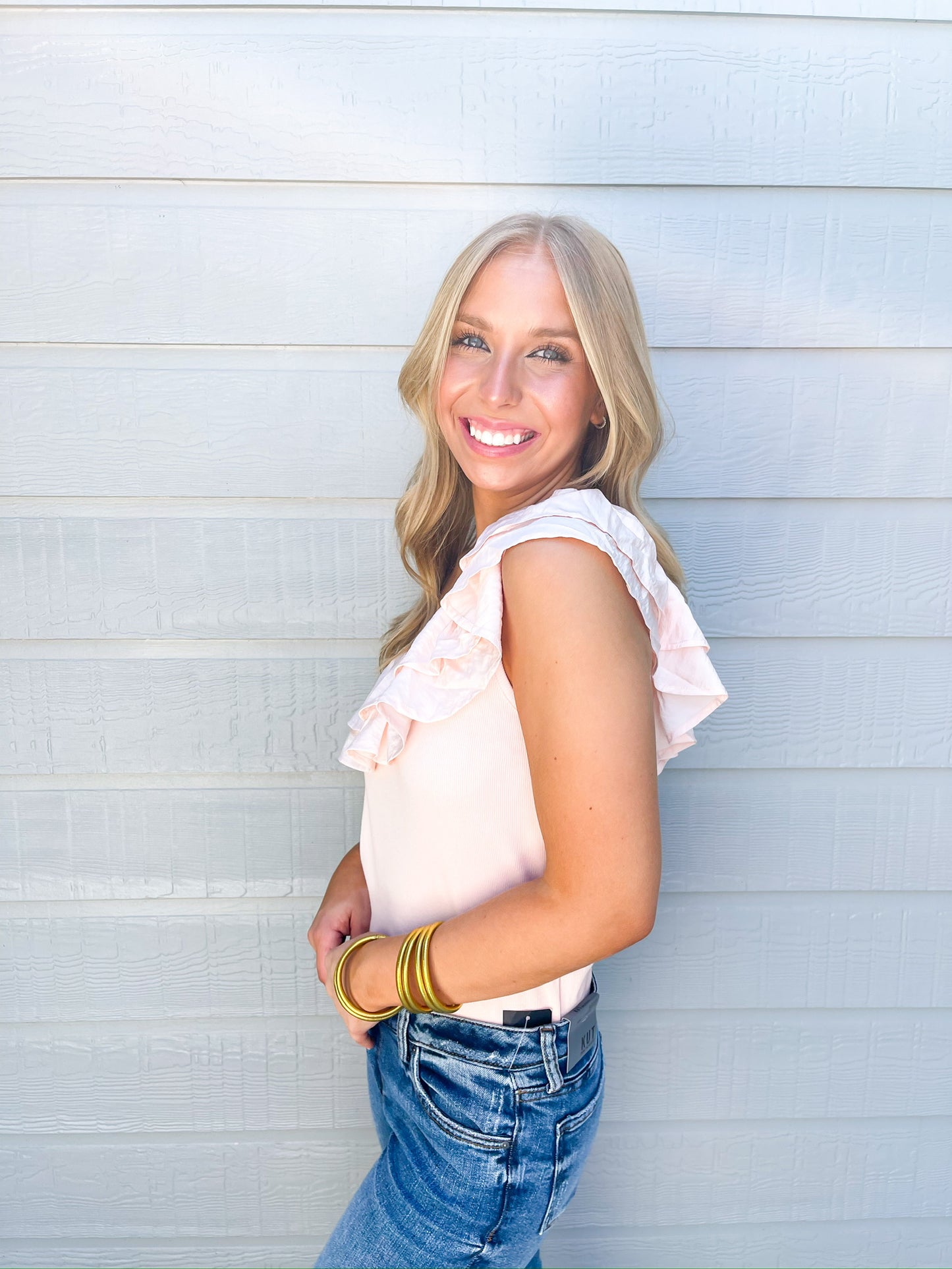 Blush One Shoulder Top - Southern Belle Boutique