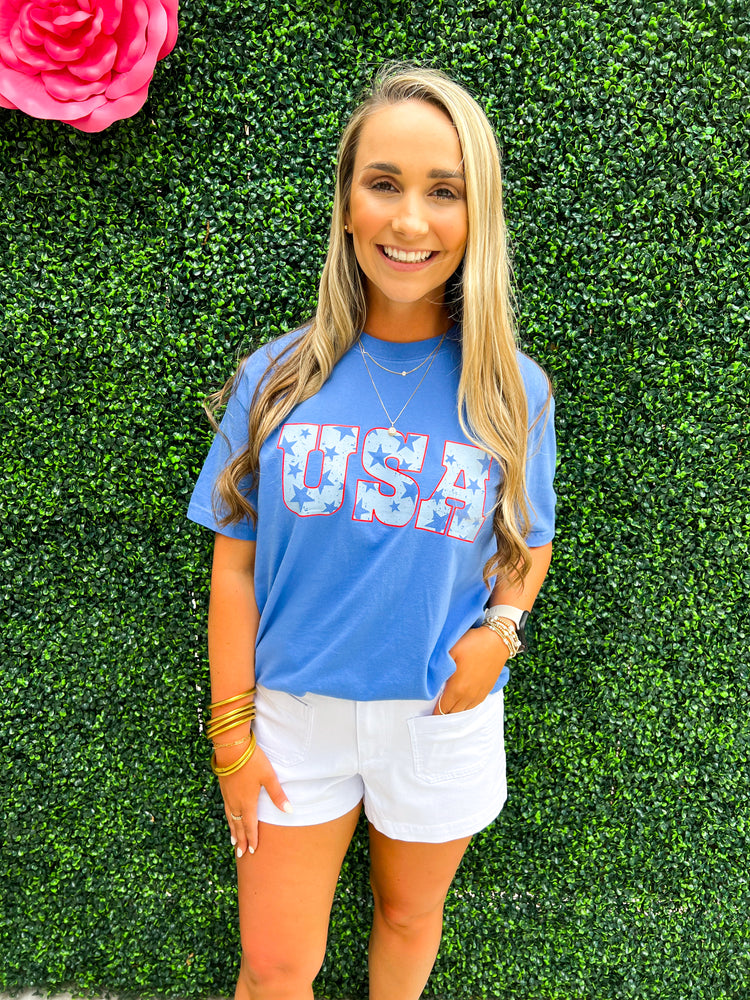 Royal Blue USA Tee - Southern Belle Boutique