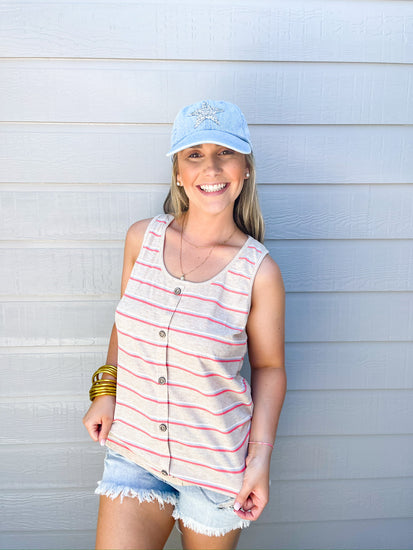 Oatmeal Coral Ribbed Top - Southern Belle Boutique