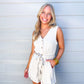 Natural Sleeveless Romper - Southern Belle Boutique