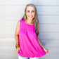 Pink Ruffle Hem Blouse - Southern Belle Boutique