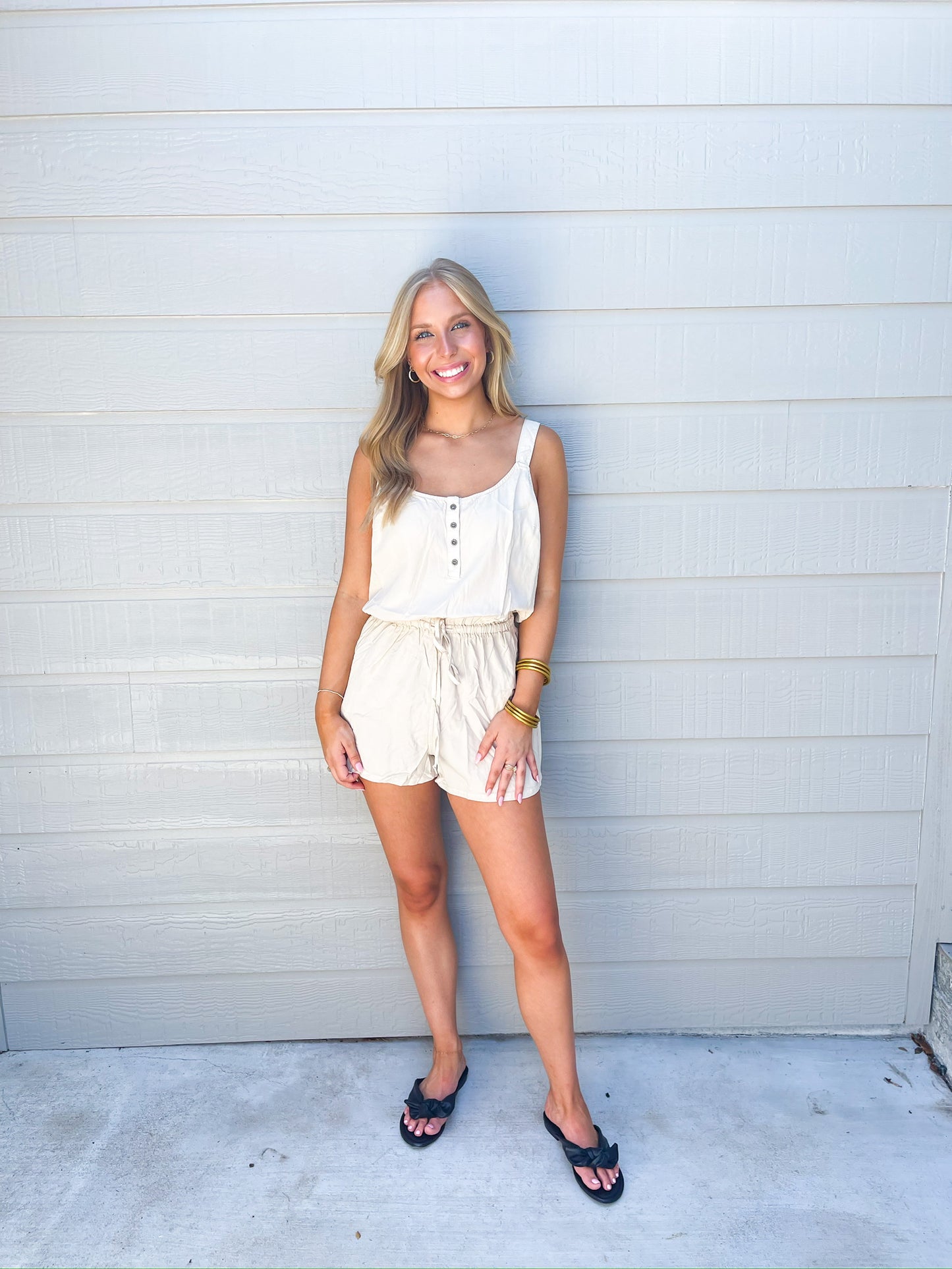 Linen Romper - Southern Belle Boutique