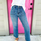 High Rise Crop Utility Jean - Yacht