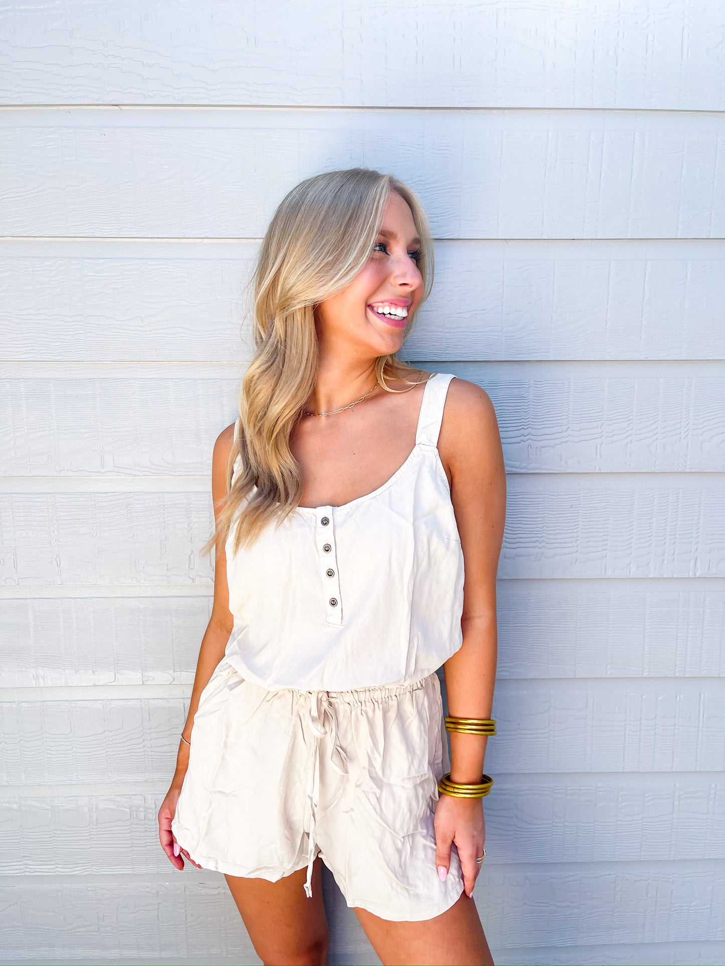 Linen Romper - Southern Belle Boutique