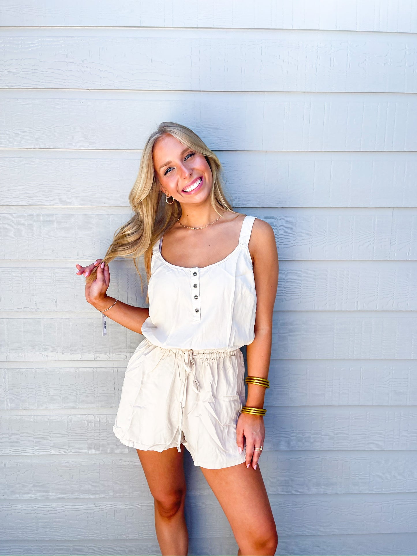 Linen Romper - Southern Belle Boutique
