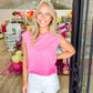Hot Pink Triblend Top - Southern Belle Boutique