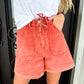 Rust Corduroy Shorts