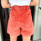 Rust Corduroy Shorts