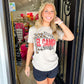 Leopard Football Laces Tee - Southern Belle Boutique