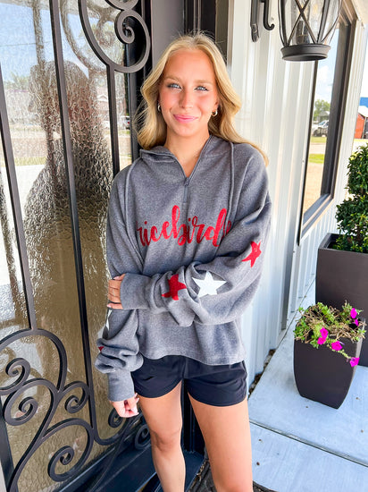 Ricebird Glitter Spirit Hooded Sweatshirt - Southern Belle Boutique