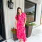 Pink Multi Tiered Maxi Dress