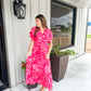 Pink Multi Tiered Maxi Dress