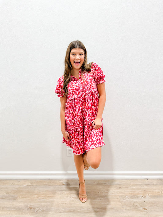 Hot Pink Satin Dress - Southern Belle Boutique
