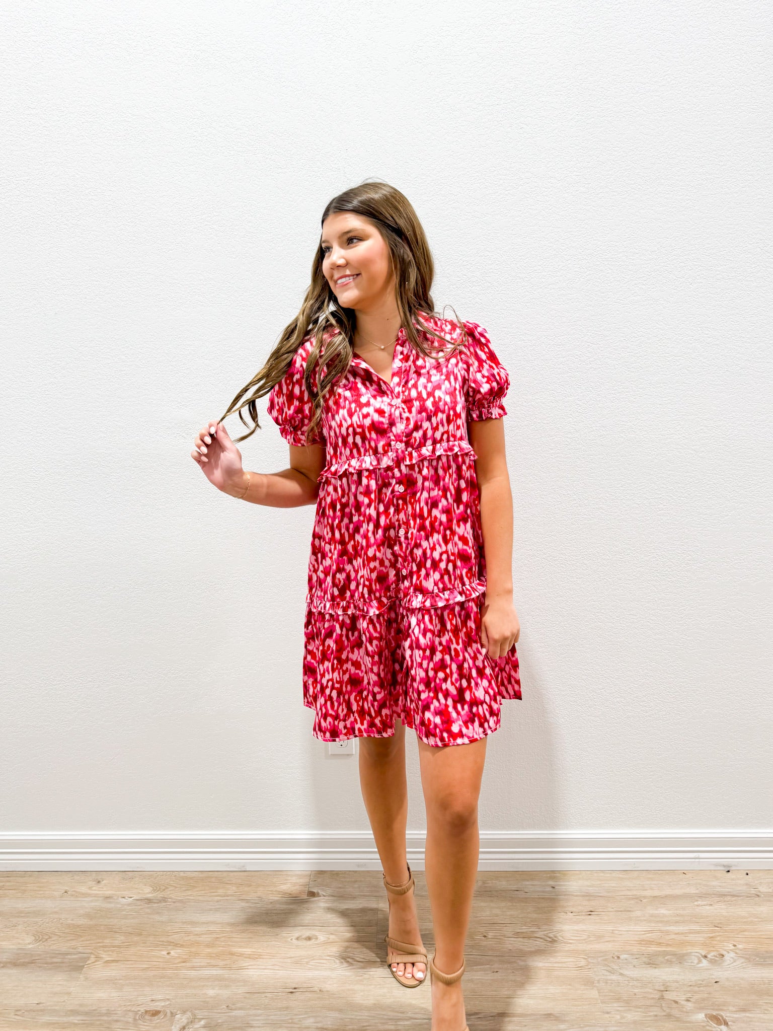 Hot Pink Satin Dress - Southern Belle Boutique