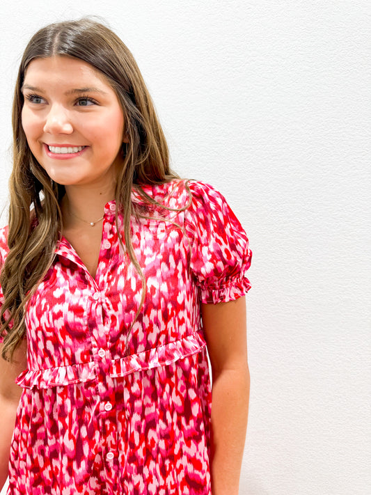Hot Pink Satin Dress - Southern Belle Boutique