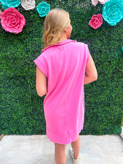 Pink Sleeveless Mini Dress - Southern Belle Boutique