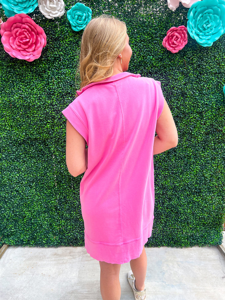 Pink Sleeveless Mini Dress - Southern Belle Boutique