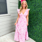 Daphne Floral Print Ruffled Maxi Dress - Southern Belle Boutique