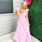 Daphne Floral Print Ruffled Maxi Dress - Southern Belle Boutique