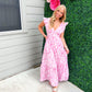 Daphne Floral Print Ruffled Maxi Dress - Southern Belle Boutique