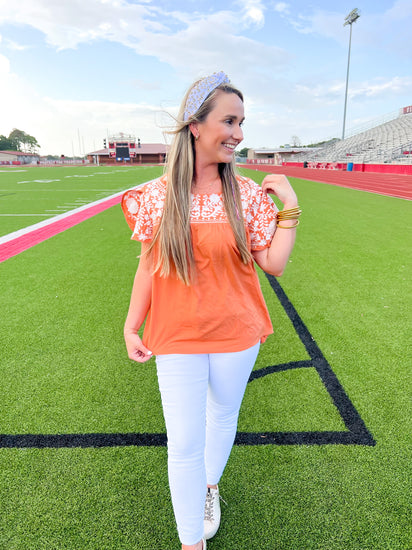Terry Layerz Top - Burnt Orange - Southern Belle Boutique