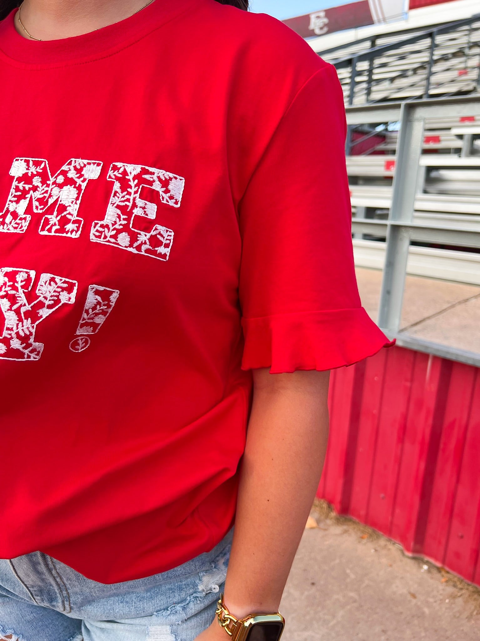 Game Day Spirit Tee - Red - Southern Belle Boutique