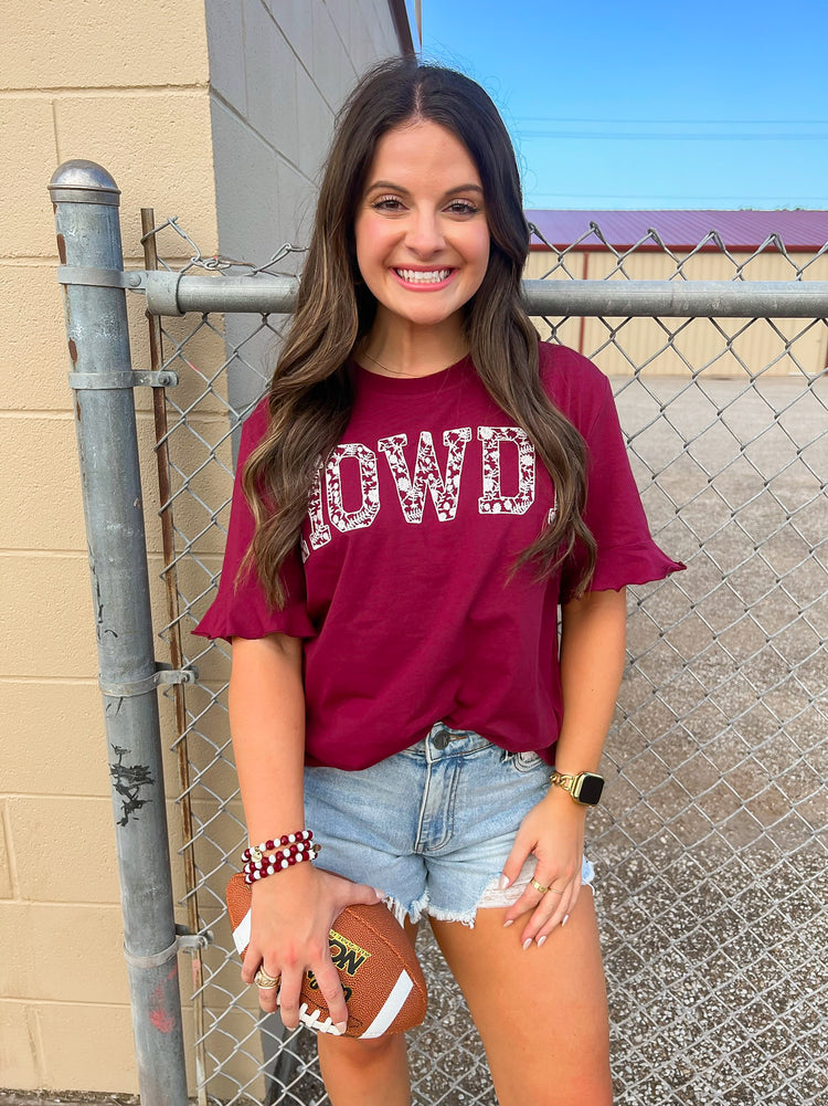Howdy Tee - Maroon - Southern Belle Boutique